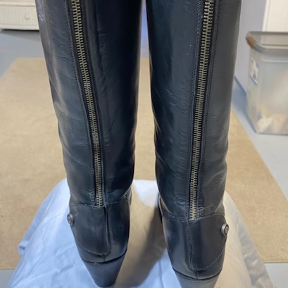 Frye Jackie Zip Tall Black Boots